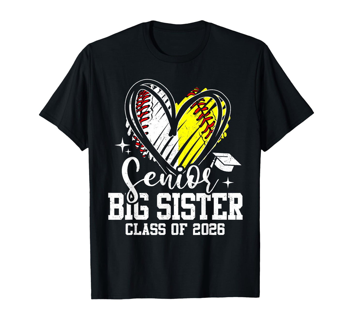 Senior Big Sister Class 2026 Baseball T-Shirt - Trendy Graphic Unisex - T-Shirt, Sweatshirt, Hoodie