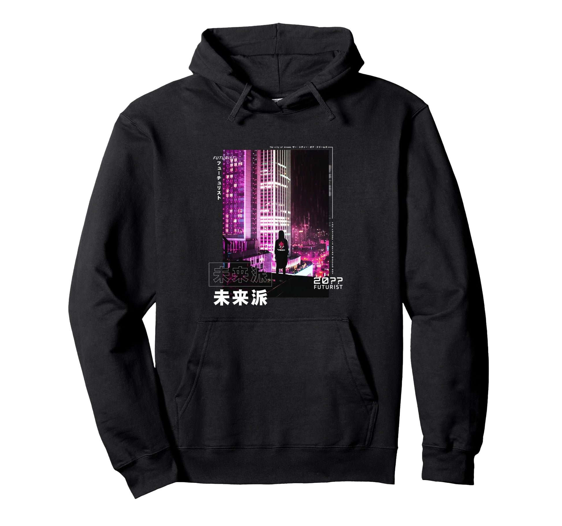 Japan Cyberpunk Aesthetic Futurism Hoodie - Custom Art Print for Adults - T-Shirt, Sweatshirt, Hoodie