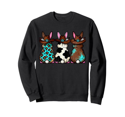 Cowhide Leopard Turquoise Howdy Sweatshirt - Fun Novelty Design Men Women - T-Shirt, Sweatshirt, Hoodie