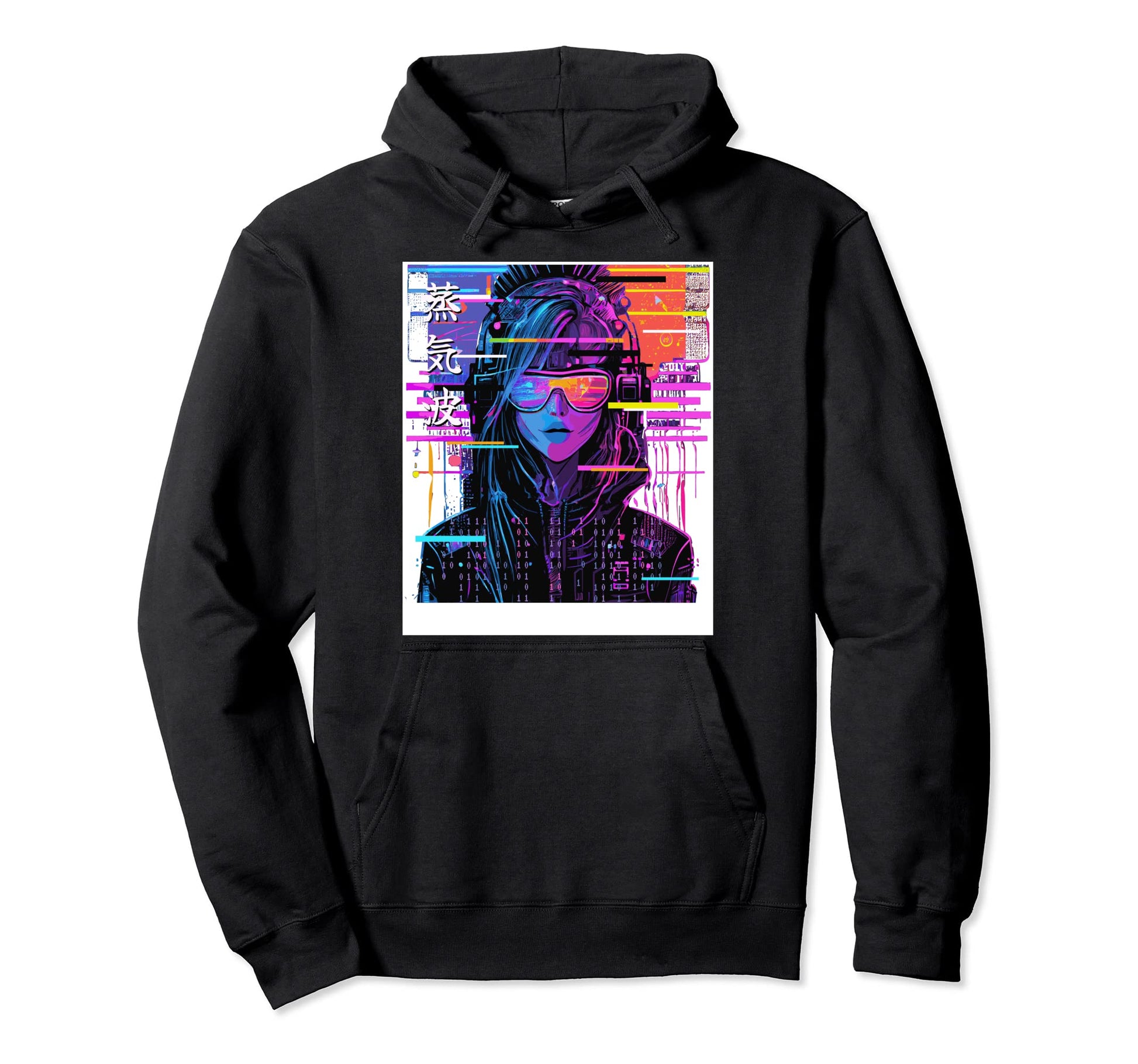 Vaporwave Glitch Japanese Cyberpop Hoodie - Aesthetic Graphic Unisex - T-Shirt, Sweatshirt, Hoodie