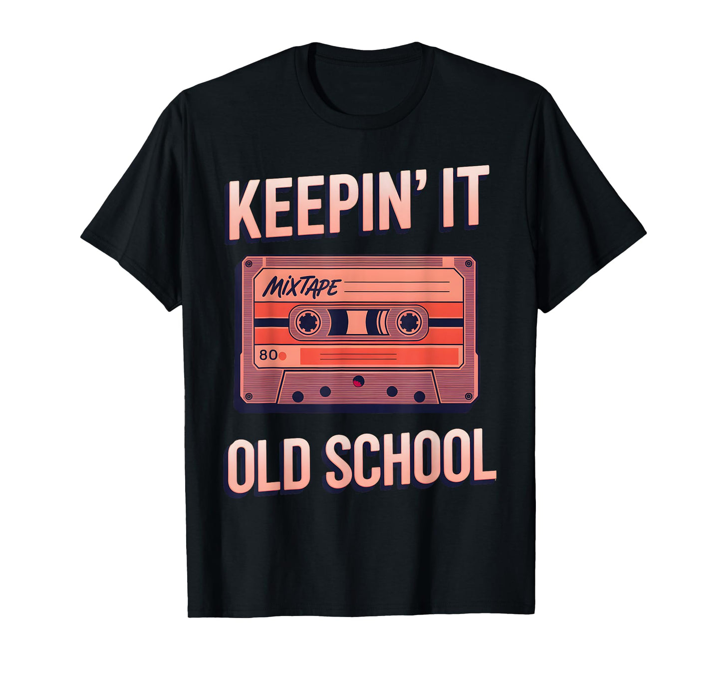 Old School Hip Hop 80S 90S Cassette Tape T-Shirt - Custom Art Print Unisex - T-Shirt, Sweatshirt, Hoodie