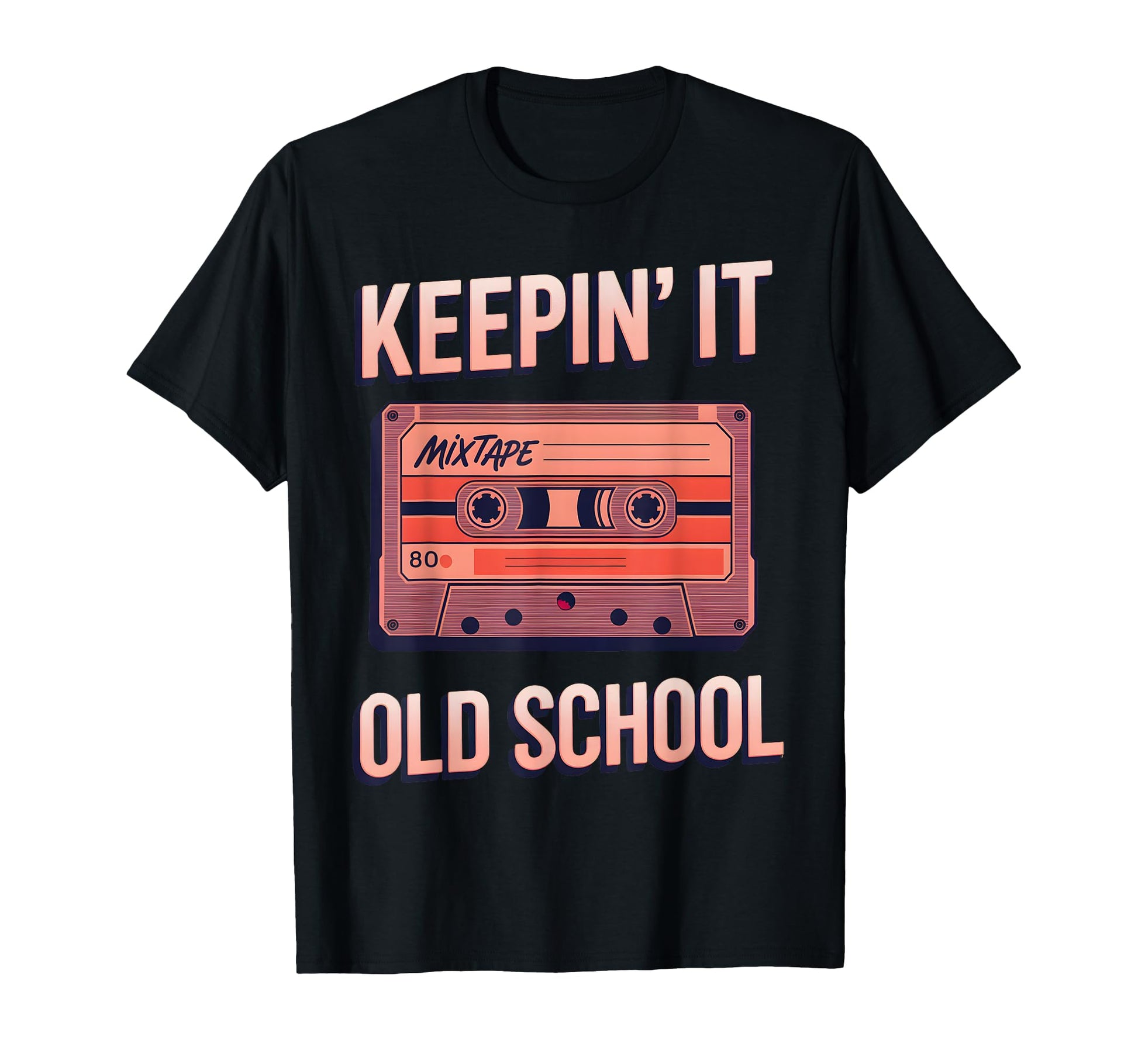 Old School Hip Hop 80S 90S Cassette Tape T-Shirt - Custom Art Print Unisex - T-Shirt, Sweatshirt, Hoodie
