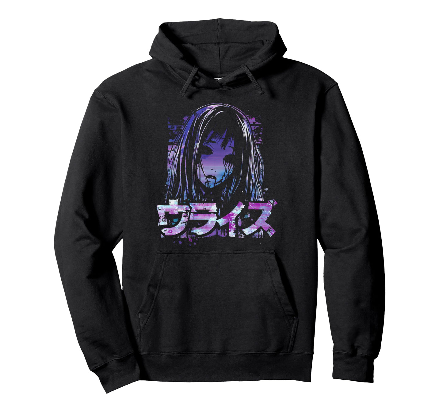 Goth Grunge Demon Anime Waifu Horror Alt Hoodie - Trendy Graphic Unisex - T-Shirt, Sweatshirt, Hoodie