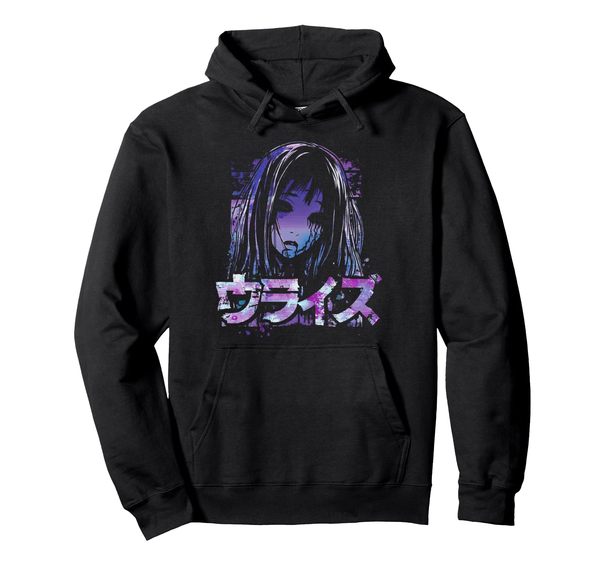Goth Grunge Demon Anime Waifu Horror Alt Hoodie - Trendy Graphic Unisex - T-Shirt, Sweatshirt, Hoodie