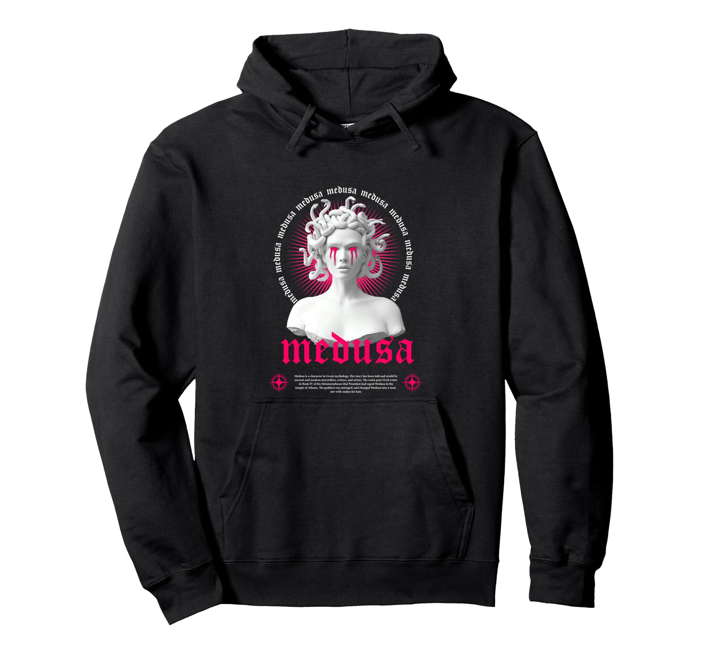 Medusa Sculpture Greek Aesthetic Edgy Hoodie - Aesthetic Graphic Men Women - T-Shirt, Sweatshirt, Hoodie