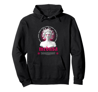 Medusa Sculpture Greek Aesthetic Edgy Hoodie - Aesthetic Graphic Men Women - T-Shirt, Sweatshirt, Hoodie
