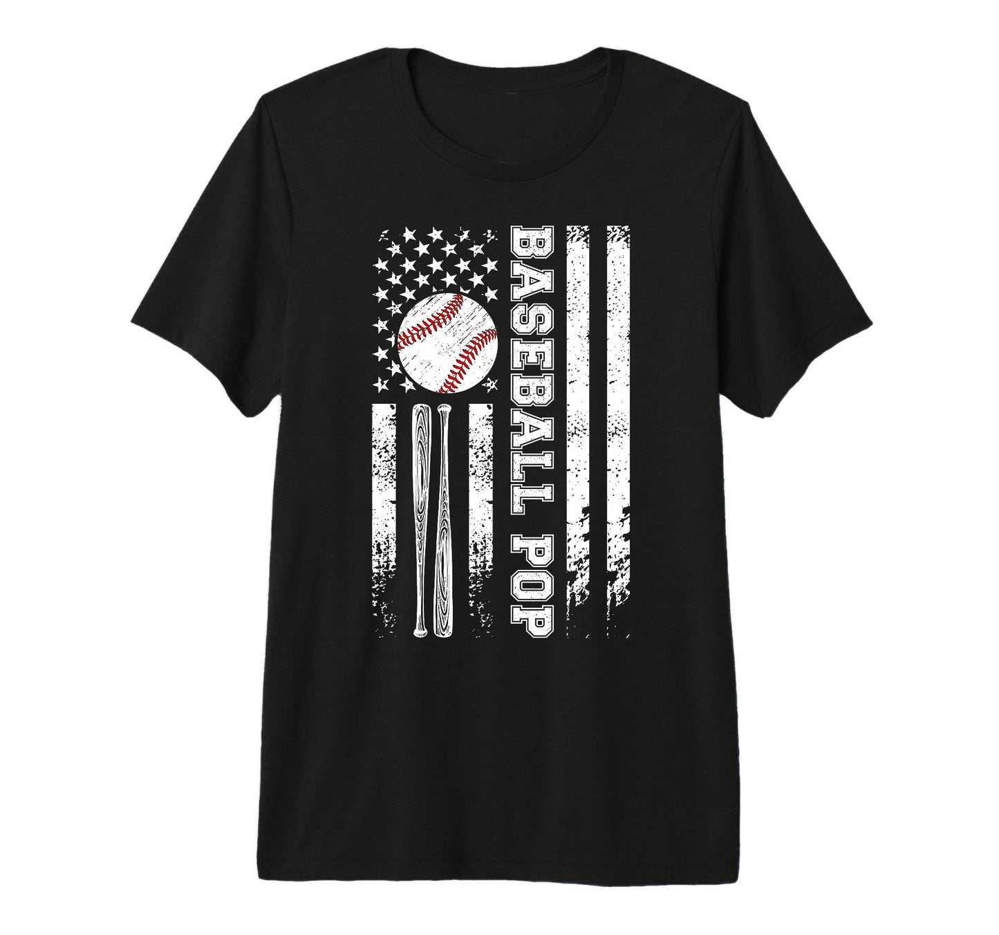 Mens Baseball Pop Grandpa Us Flag Pop T-Shirt - Fun Novelty Design Unisex - T-Shirt, Sweatshirt, Hoodie