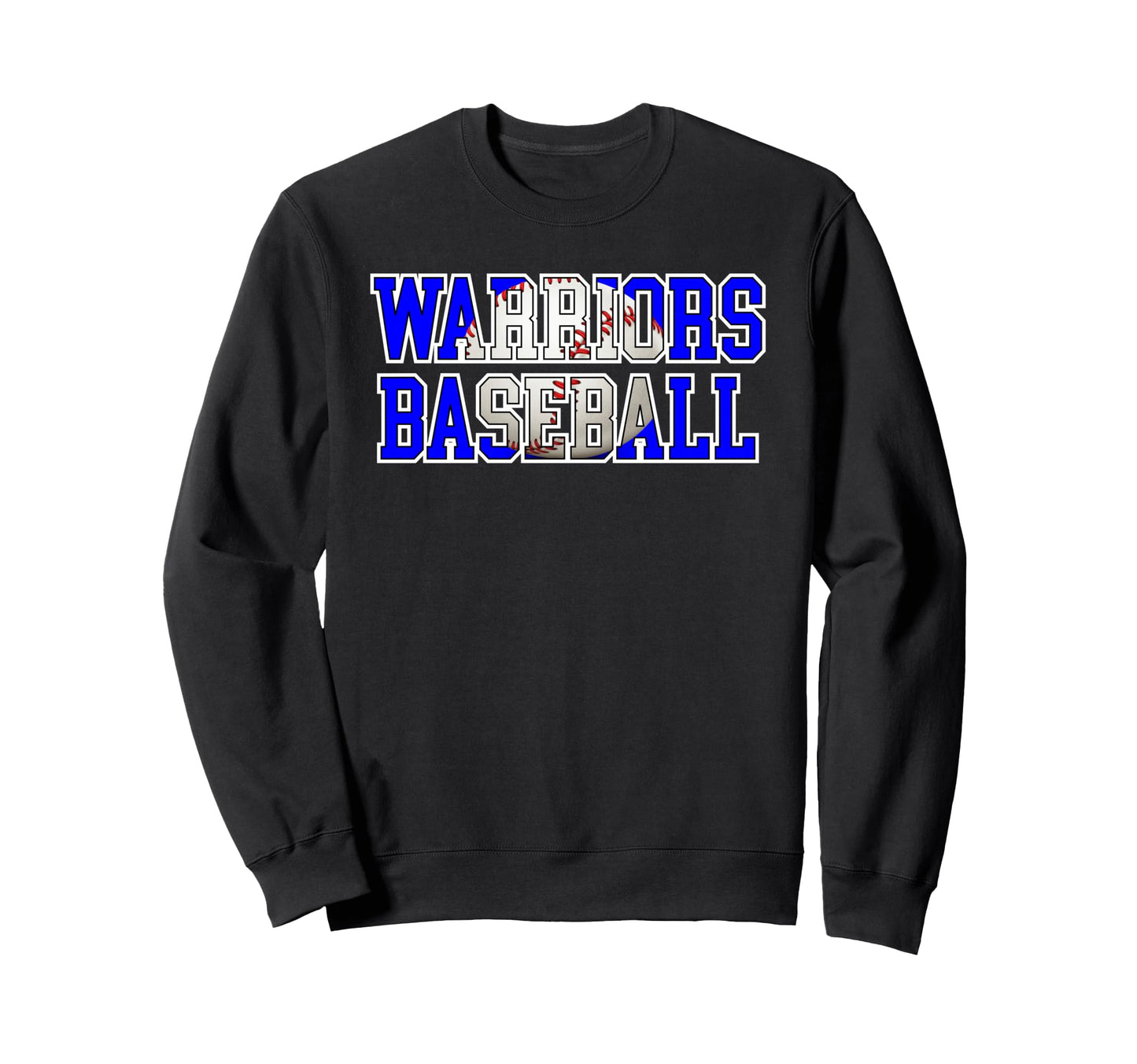 Warriors Baseball Mom Blue Warrior Sweatshirt - Graphic Print for Adults - T-Shirt, Sweatshirt, Hoodie