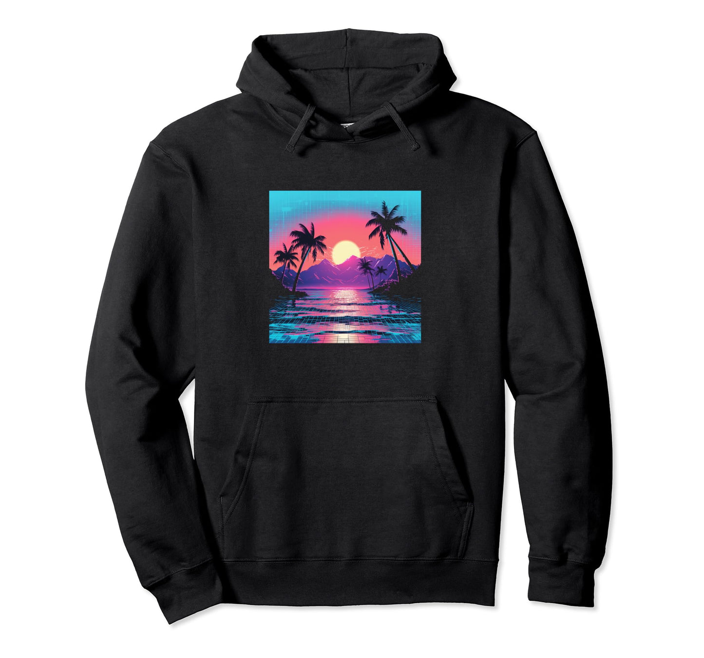 Vaperwave Aesthetic Glitch Anime Hoodie - Graphic Print Men Women - T-Shirt, Sweatshirt, Hoodie