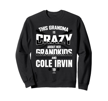 Grandma Crazy Cole Irvin Baltimore Sweatshirt - Trendy Graphic for Adults - T-Shirt, Sweatshirt, Hoodie