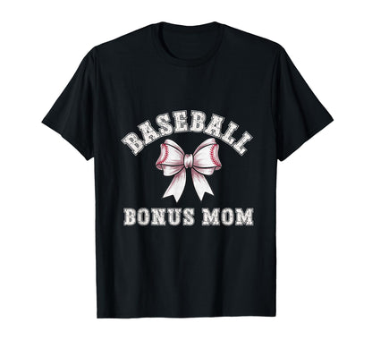 Coquette Baseball Bonus Mom Bow Game T-Shirt - Minimalist Print Men Women - T-Shirt, Sweatshirt, Hoodie
