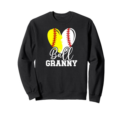 Ball Granny Heart Baseball Sweatshirt - Custom Art Print for Adults - T-Shirt, Sweatshirt, Hoodie