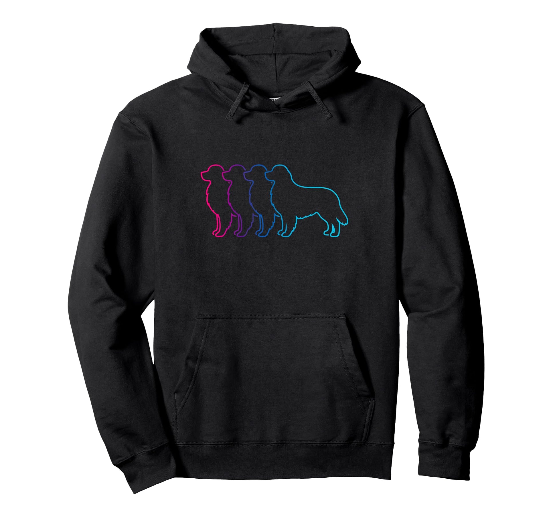 Golden Retriever Silhouette Hoodie - Fun Novelty Design Men Women - T-Shirt, Sweatshirt, Hoodie