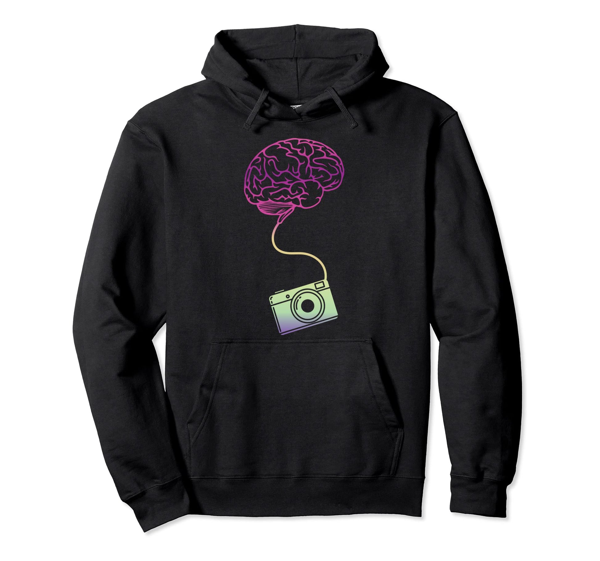 Photography Brain Camera Gift Hoodie - Aesthetic Graphic for Adults - T-Shirt, Sweatshirt, Hoodie