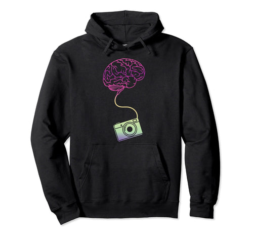 Photography Brain Camera Gift Hoodie - Aesthetic Graphic for Adults - T-Shirt, Sweatshirt, Hoodie