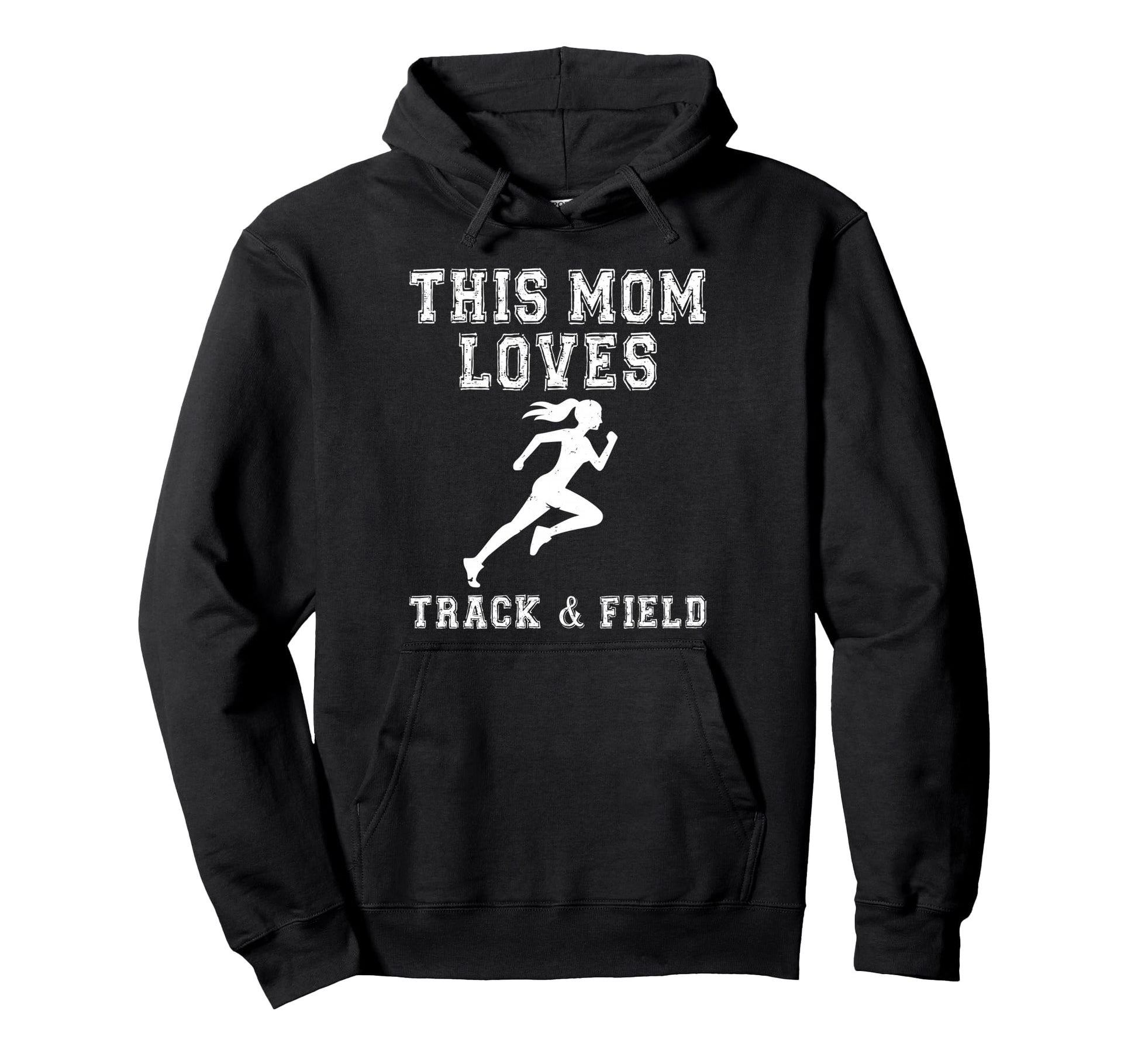 This Mom Loves Track Field Game Day Hoodie - Graphic Print for Adults - T-Shirt, Sweatshirt, Hoodie