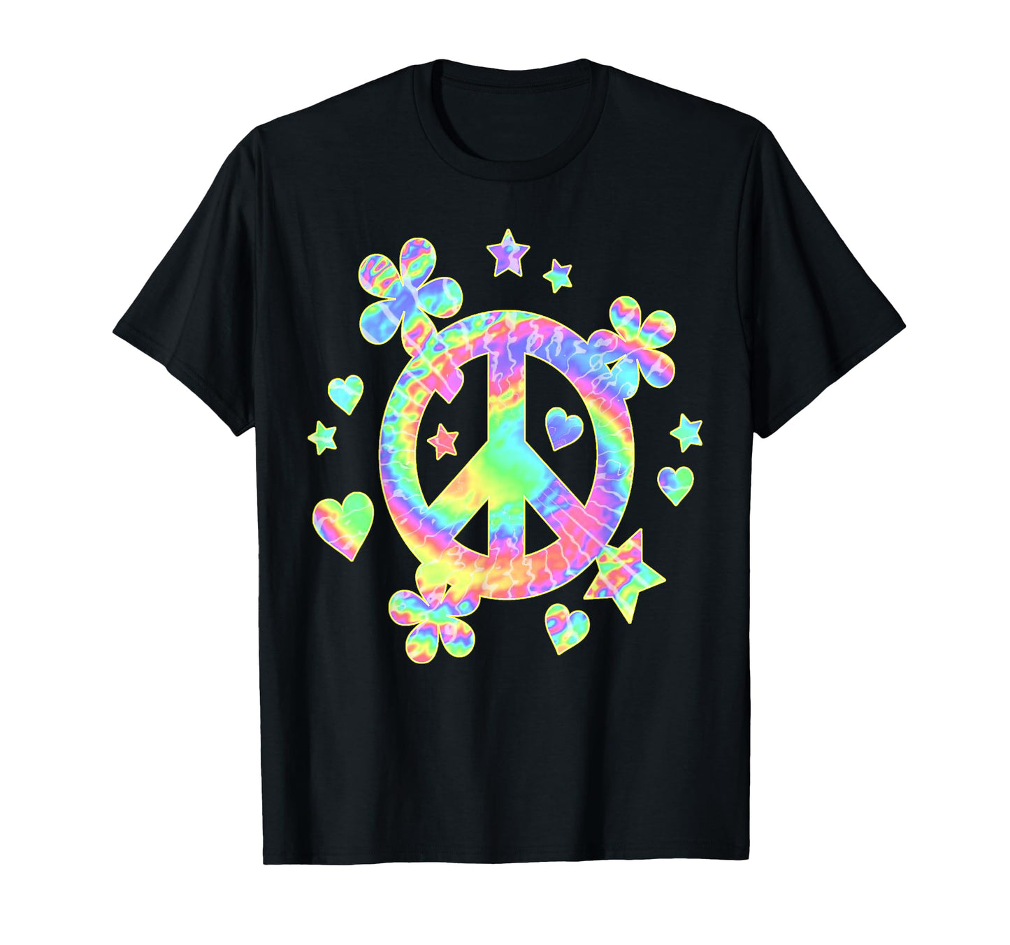 Tie Dye Peace Sign Love Colorful T-Shirt - Casual Everyday Wear for Adults - T-Shirt, Sweatshirt, Hoodie