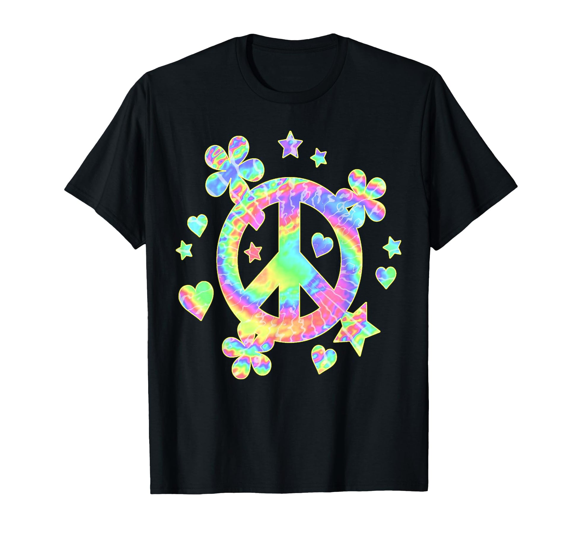 Tie Dye Peace Sign Love Colorful T-Shirt - Casual Everyday Wear for Adults - T-Shirt, Sweatshirt, Hoodie