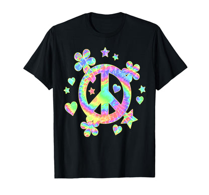 Tie Dye Peace Sign Love Colorful T-Shirt - Casual Everyday Wear for Adults - T-Shirt, Sweatshirt, Hoodie