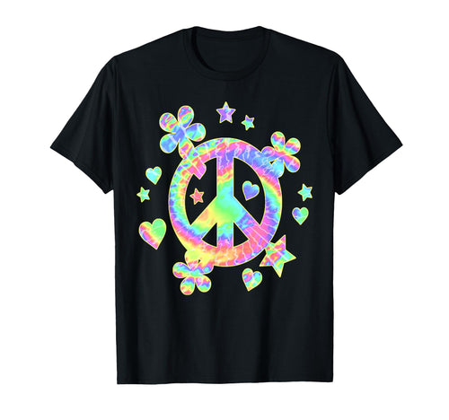 Tie Dye Peace Sign Love Colorful T-Shirt - Casual Everyday Wear for Adults - T-Shirt, Sweatshirt, Hoodie