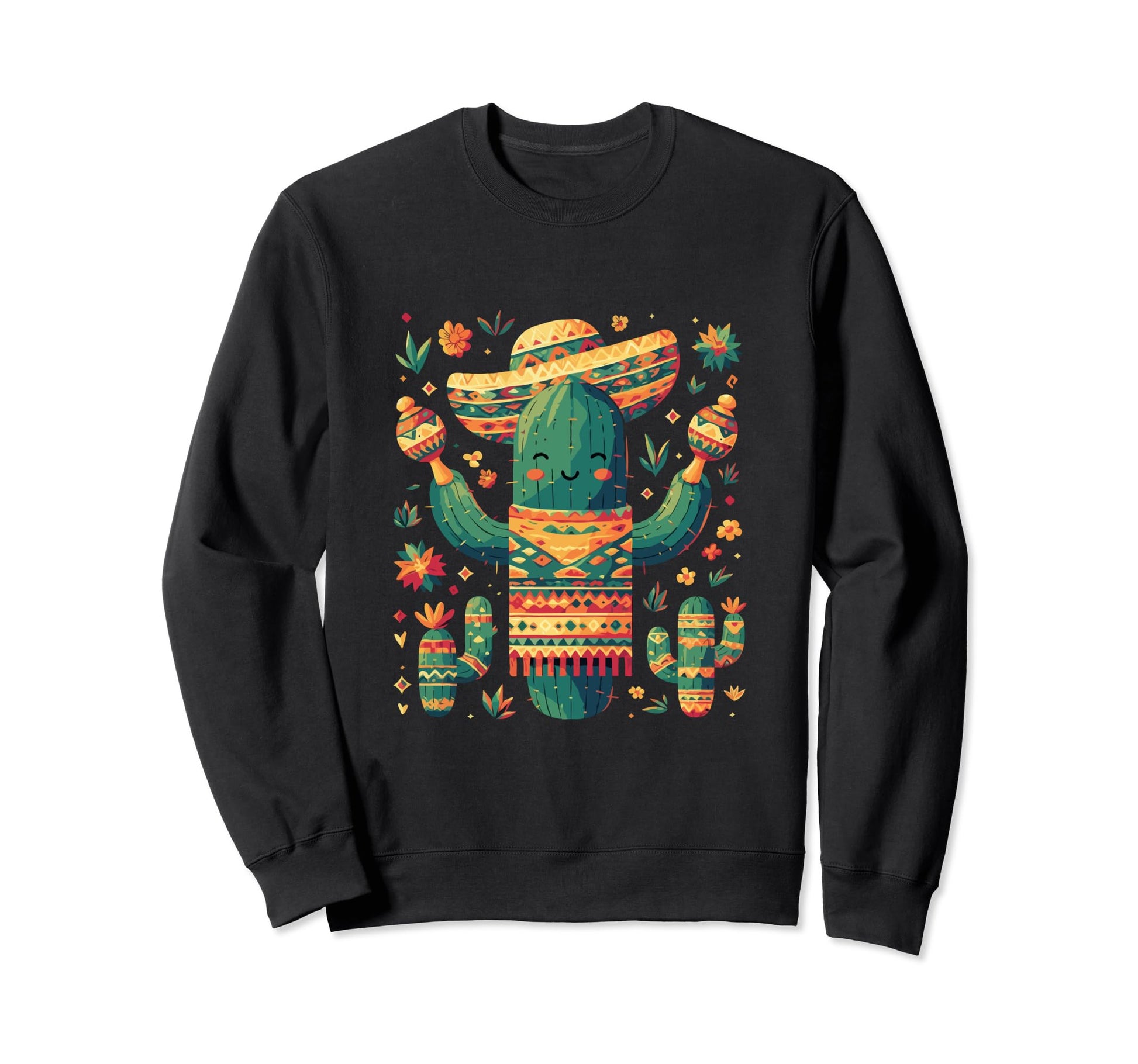 Cactus Serape Succulent Plant Sweatshirt - Custom Art Print for Adults - T-Shirt, Sweatshirt, Hoodie