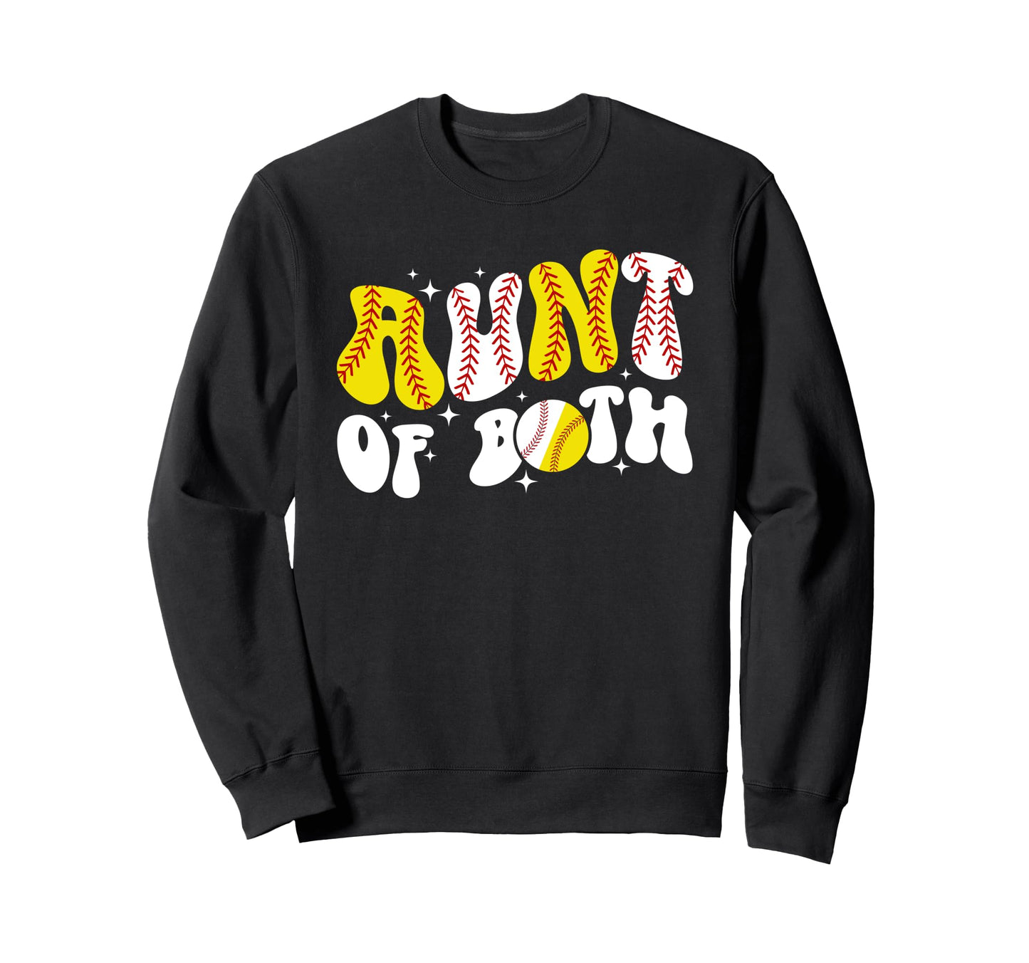 Aunt Both Groovy Baseball Sweatshirt - Fun Novelty Design Men Women - T-Shirt, Sweatshirt, Hoodie