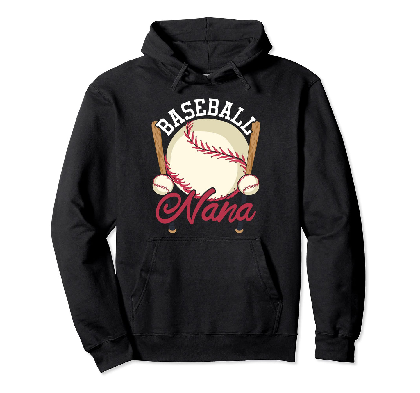 Baseball Lover Nana Retired Grandma Hoodie - Minimalist Print for Adults - T-Shirt, Sweatshirt, Hoodie