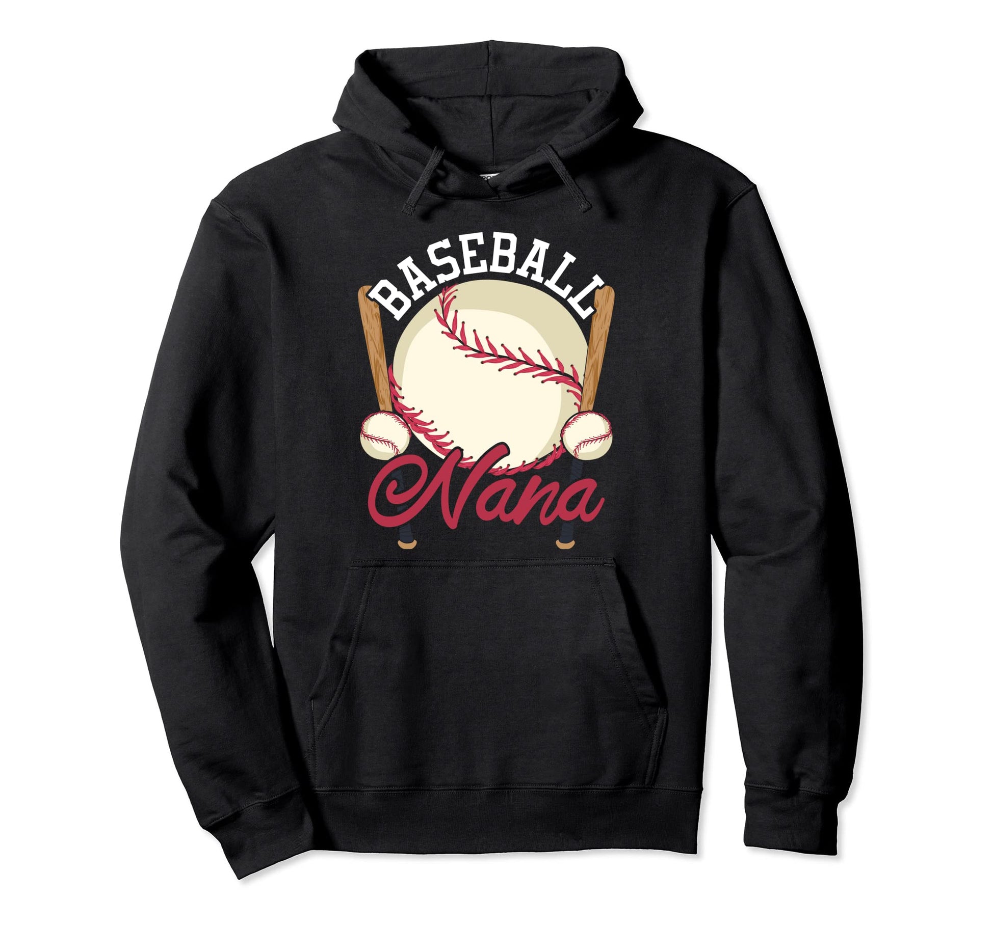 Baseball Lover Nana Retired Grandma Hoodie - Minimalist Print for Adults - T-Shirt, Sweatshirt, Hoodie