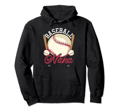 Baseball Lover Nana Retired Grandma Hoodie - Minimalist Print for Adults - T-Shirt, Sweatshirt, Hoodie