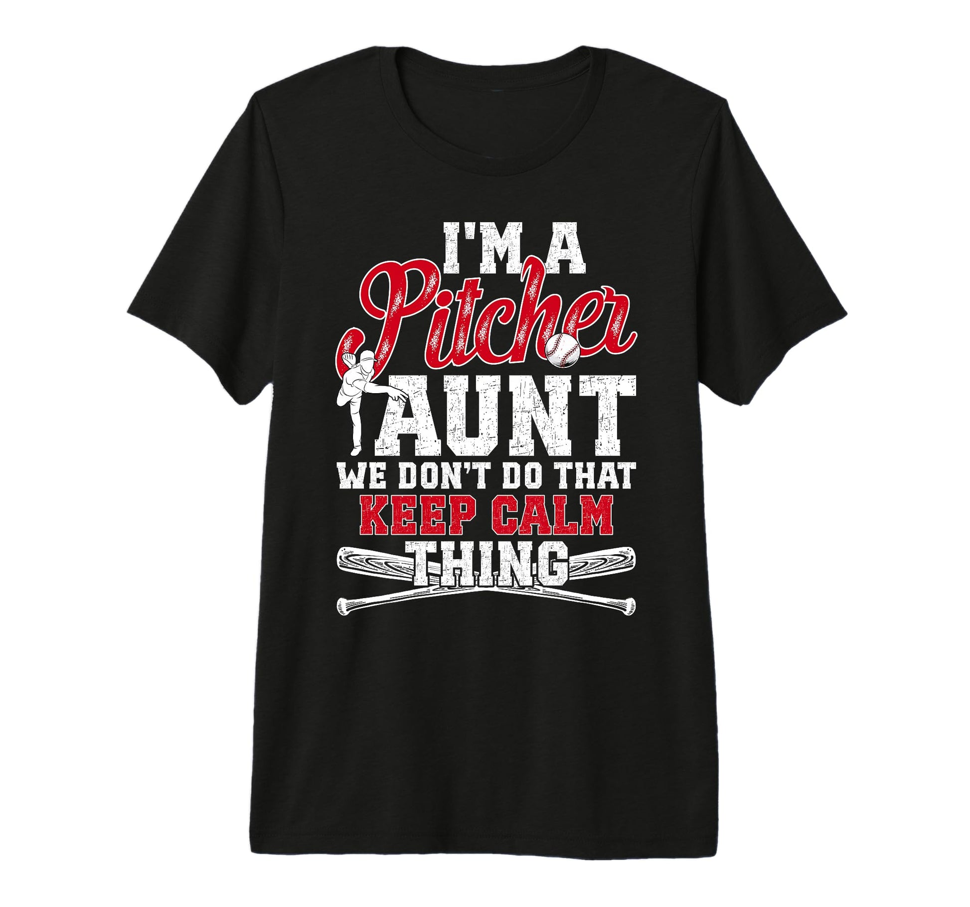 Im Baseball Pitcher Aunt Baseball T-Shirt - Streetwear Style Men Women - T-Shirt, Sweatshirt, Hoodie