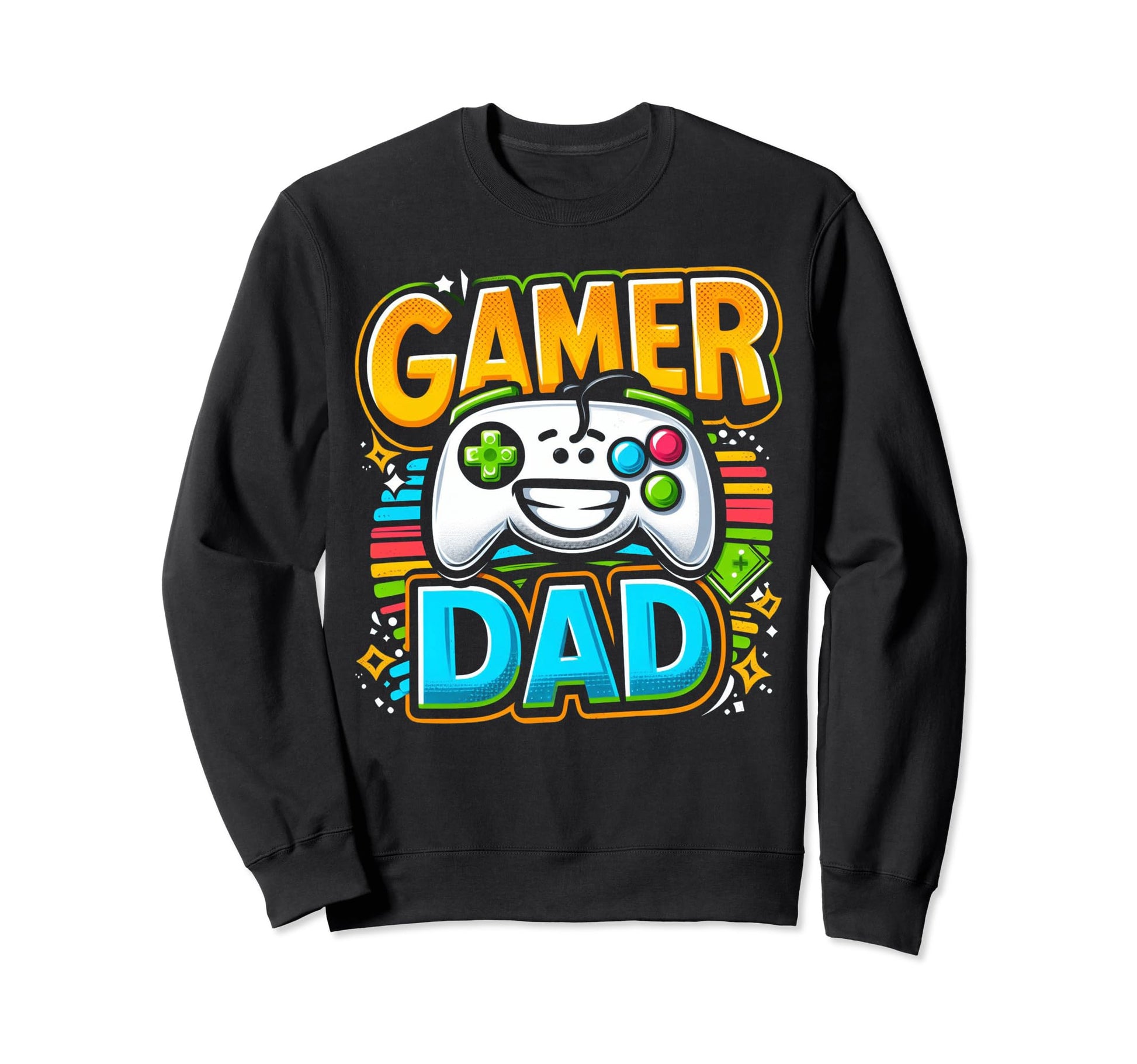 Gamer Dad Game Controller Gaming Sweatshirt - Aesthetic Graphic Men Women - T-Shirt, Sweatshirt, Hoodie