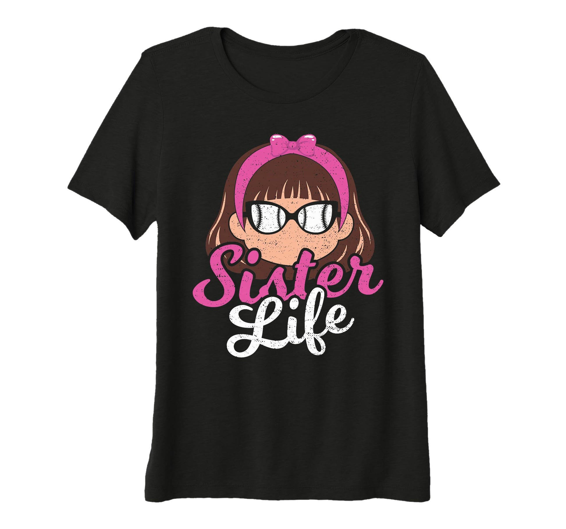 Womens Sister Sister Life Baseball T-Shirt - Custom Art Print Men Women - T-Shirt, Sweatshirt, Hoodie
