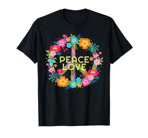 Peace Love Hippie Costume Tie Die 60S 70S T-Shirt - Minimalist Print Unisex - T-Shirt, Sweatshirt, Hoodie