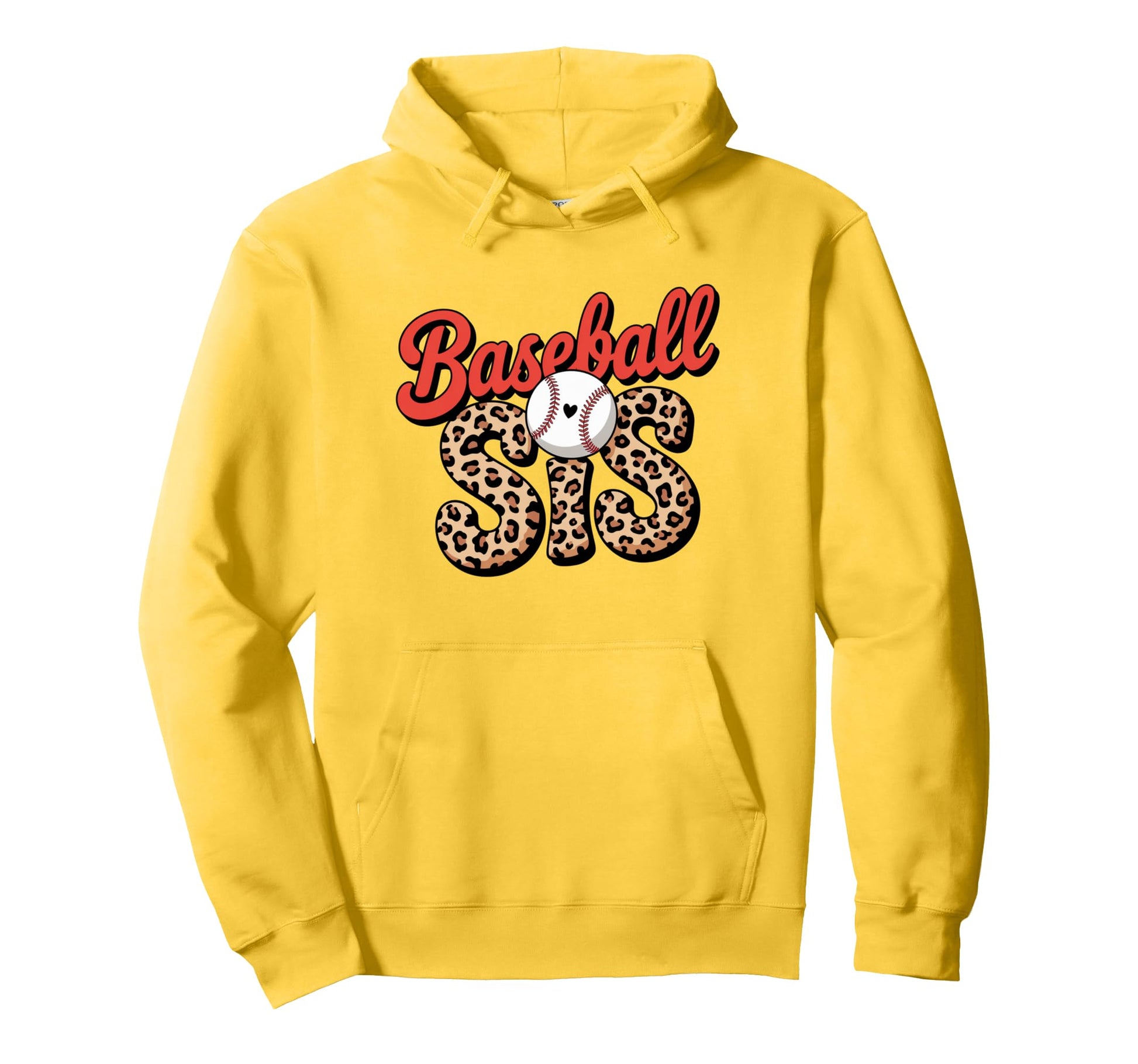 Baseball Sis Sport Lover Leopard Hoodie - Casual Everyday Wear Unisex - T-Shirt, Sweatshirt, Hoodie