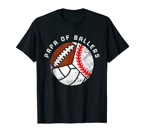 Mens Papa Ballers Funny Baseball T-Shirt - Streetwear Style Men Women - T-Shirt, Sweatshirt, Hoodie