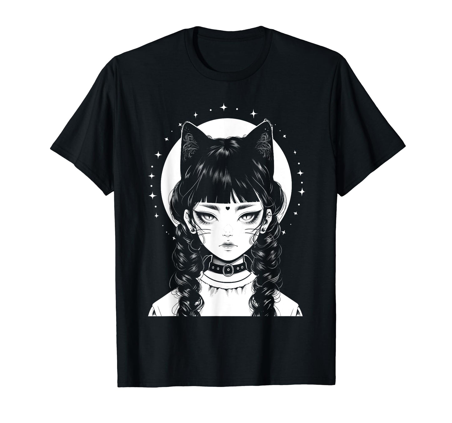 Cat Anime Manga Goth Alternative T-Shirt - Aesthetic Graphic for Adults - T-Shirt, Sweatshirt, Hoodie