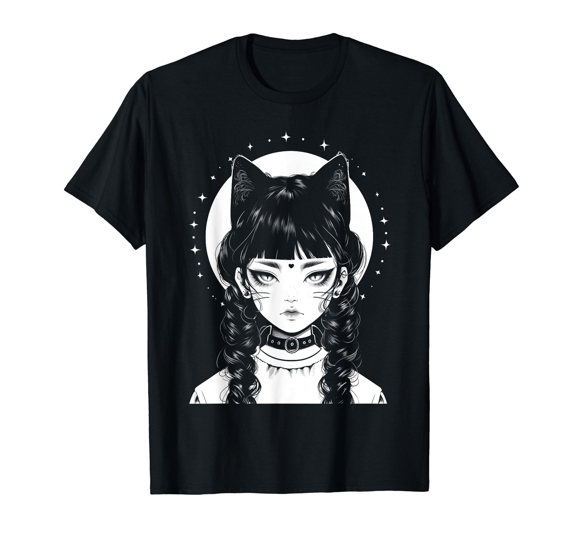 Cat Anime Manga Goth Alternative T-Shirt - Aesthetic Graphic for Adults - T-Shirt, Sweatshirt, Hoodie