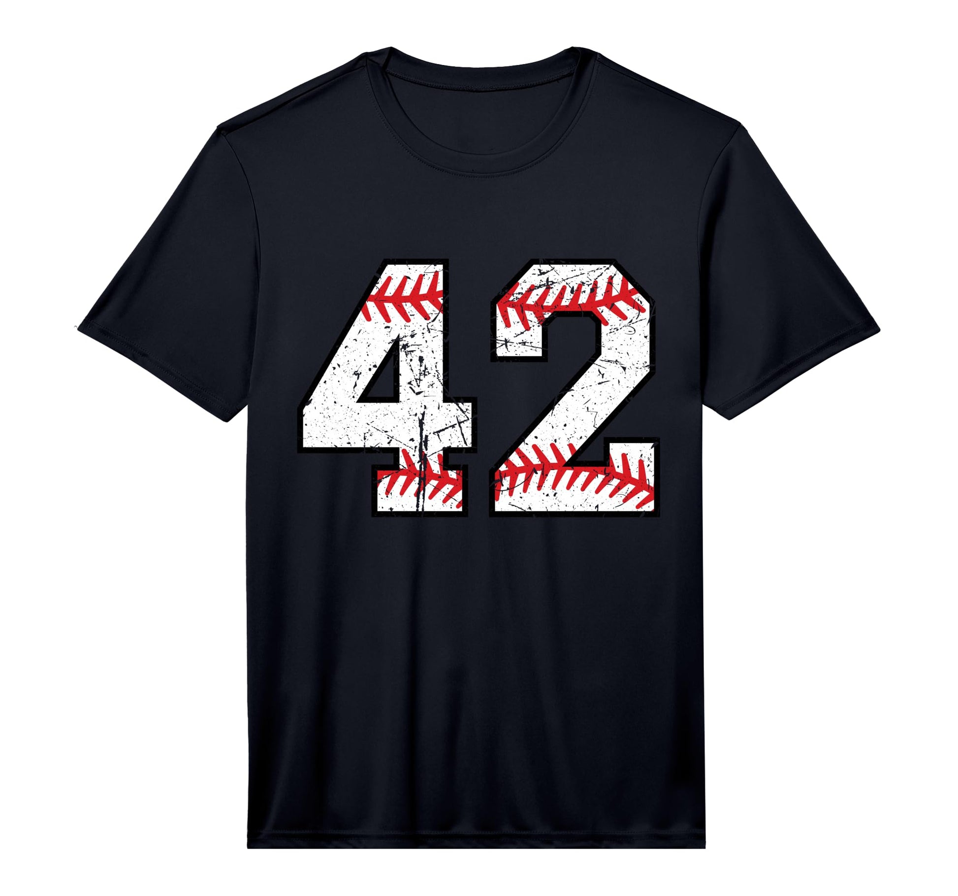 Baseball Number 42 Performance T-Shirt - Custom Art Print for Adults - T-Shirt, Sweatshirt, Hoodie