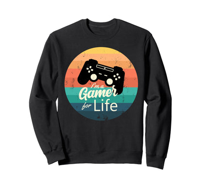 Gamer Life Gaming Grunge Rainbow Sweatshirt - Streetwear Style for Adults - T-Shirt, Sweatshirt, Hoodie
