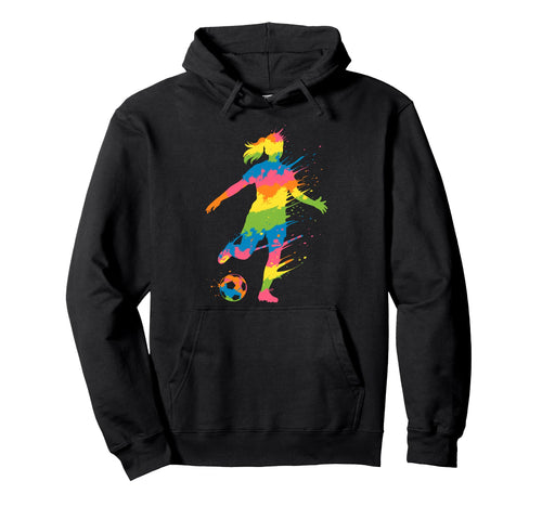 Colorful Funny Soccer Fan Dad Mom Hoodie - Casual Everyday Wear Unisex - T-Shirt, Sweatshirt, Hoodie