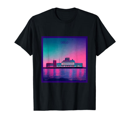 Vaporwave City Oslo Aesthetic T-Shirt - Aesthetic Graphic for Adults - T-Shirt, Sweatshirt, Hoodie