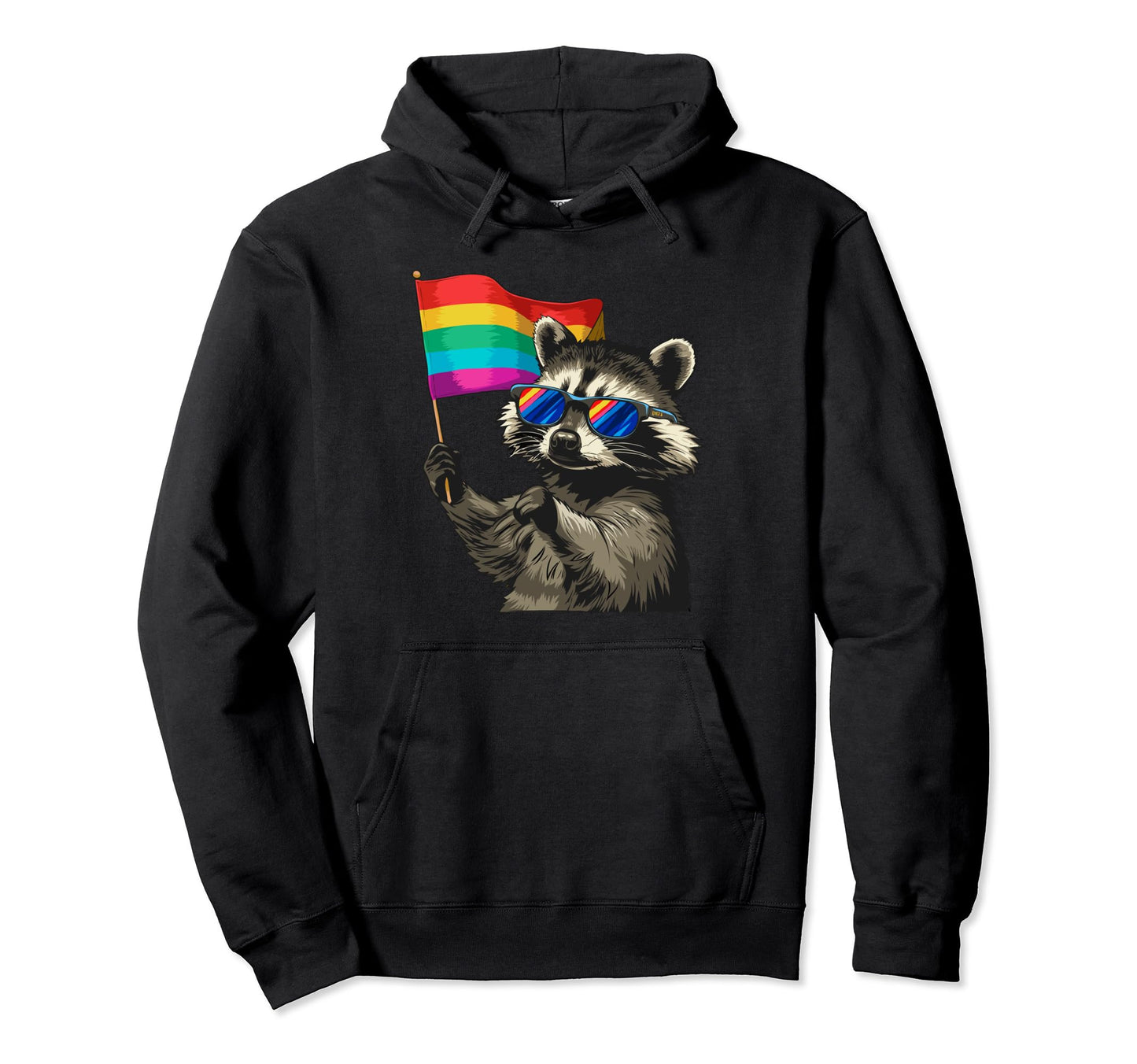 Funny Raccoon Sunglasses Summer Gift Hoodie - Novelty Apparel for Adults - T-Shirt, Sweatshirt, Hoodie