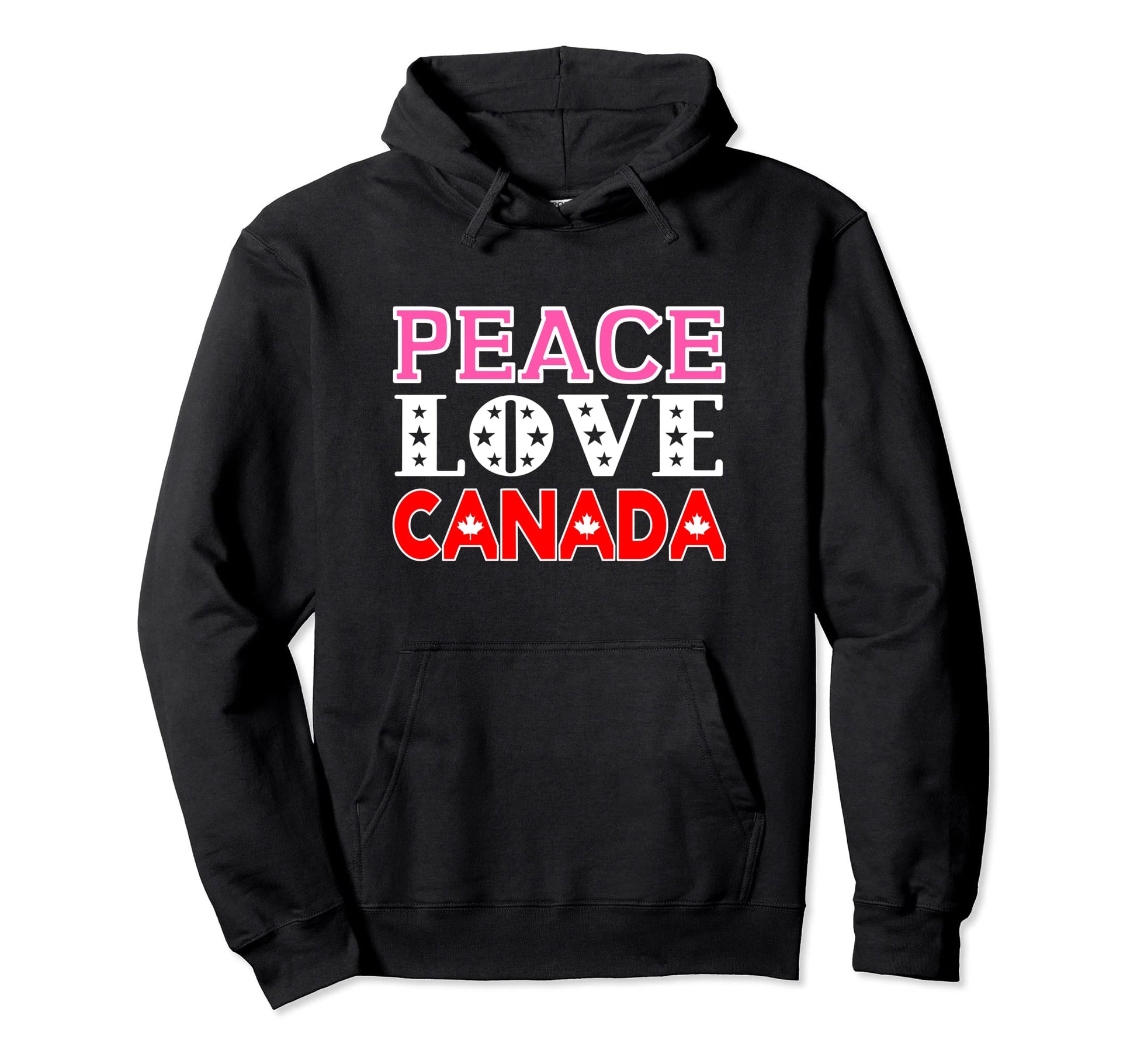 Peace Love Canada Hoodie - Aesthetic Graphic Men Women - T-Shirt, Sweatshirt, Hoodie