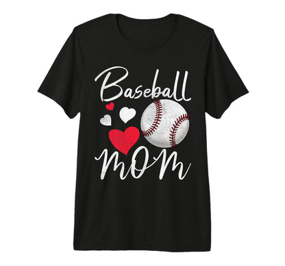 Baseball Mom Happy Mothers Day Sporty T-Shirt - Novelty Apparel Men Women - T-Shirt, Sweatshirt, Hoodie
