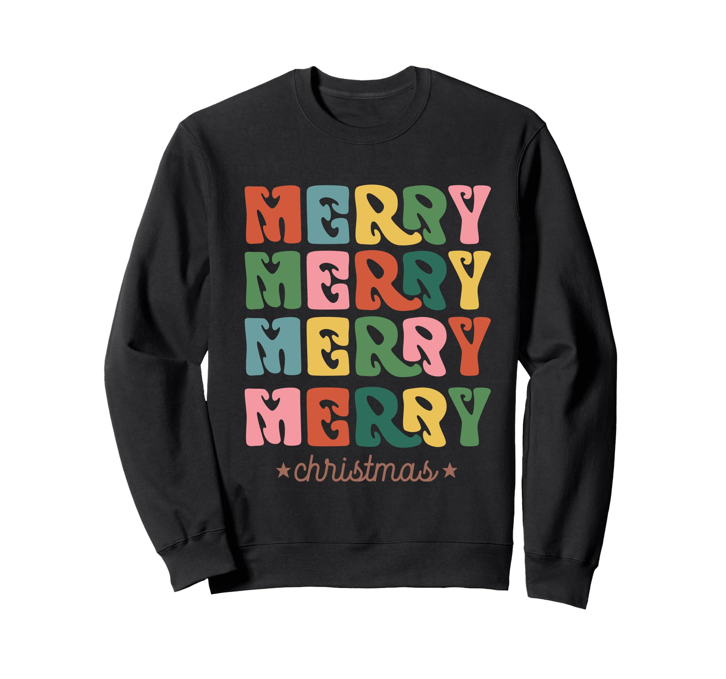 Boho Merry Colorful Aesthetic Sweatshirt - Minimalist Print Men Women - T-Shirt, Sweatshirt, Hoodie