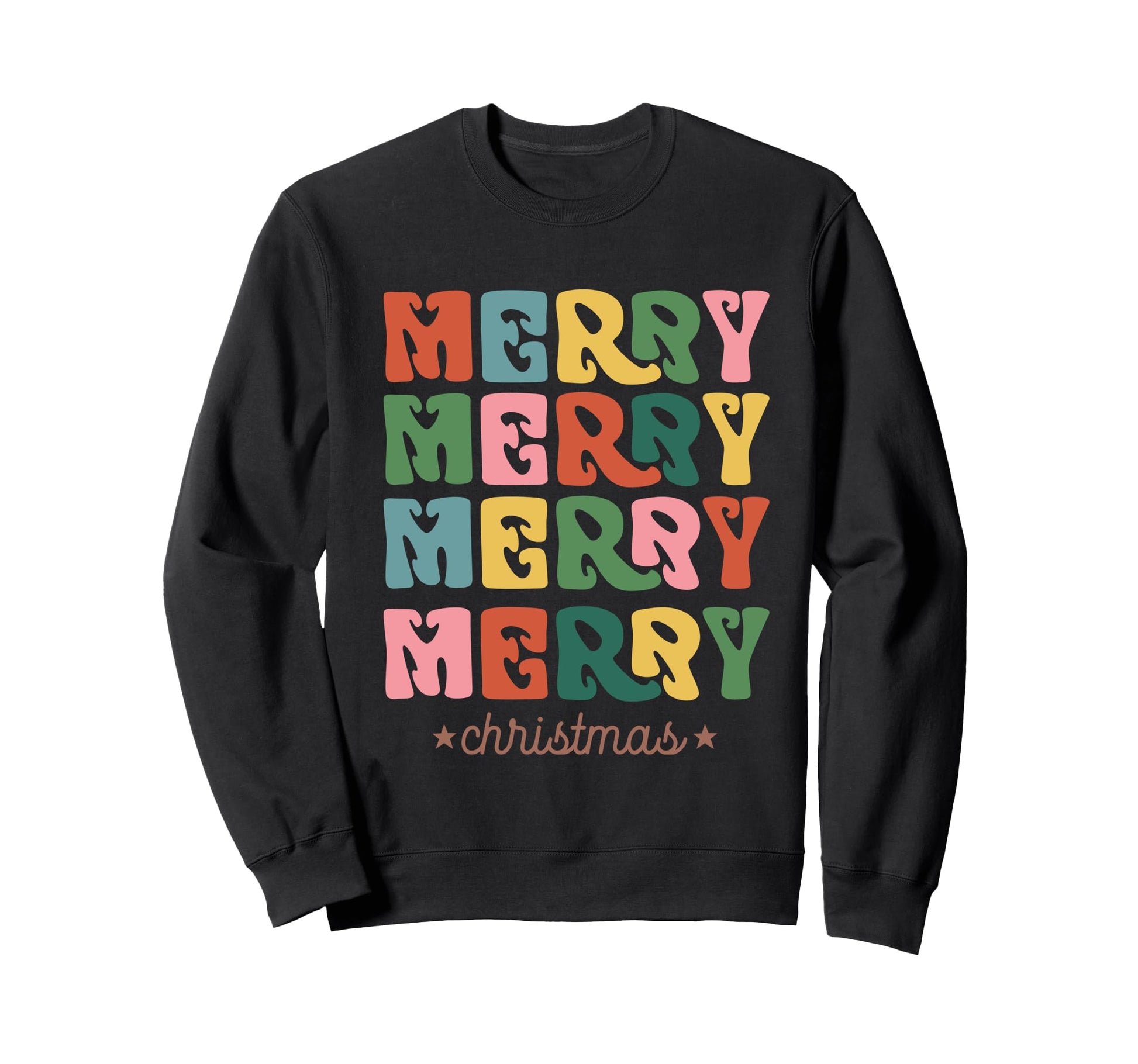 Boho Merry Colorful Aesthetic Sweatshirt - Minimalist Print Men Women - T-Shirt, Sweatshirt, Hoodie