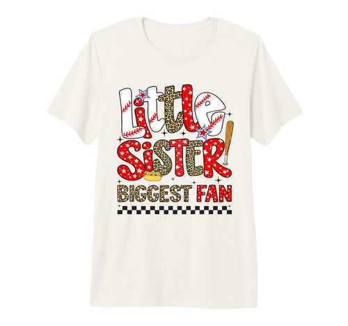 Funny Little Sister Biggest Fan Bow T-Shirt - Aesthetic Graphic for Adults - T-Shirt, Sweatshirt, Hoodie