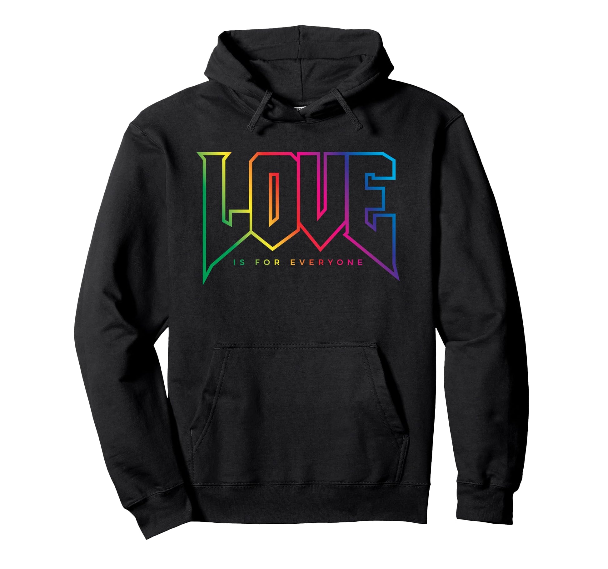 Rainbow Love Lgbtq Sad Aesthetic Edgy Hoodie - Novelty Apparel for Adults - T-Shirt, Sweatshirt, Hoodie