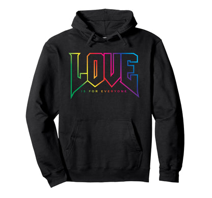 Rainbow Love Lgbtq Sad Aesthetic Edgy Hoodie - Novelty Apparel for Adults - T-Shirt, Sweatshirt, Hoodie