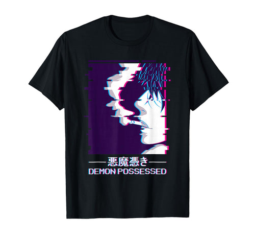 Demon Possessed Vaporwave Aesthetic T-Shirt - Novelty Apparel Men Women - T-Shirt, Sweatshirt, Hoodie
